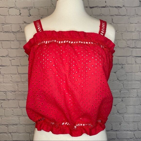 Elan Eyelet Tank Top - Picture 1 of 8